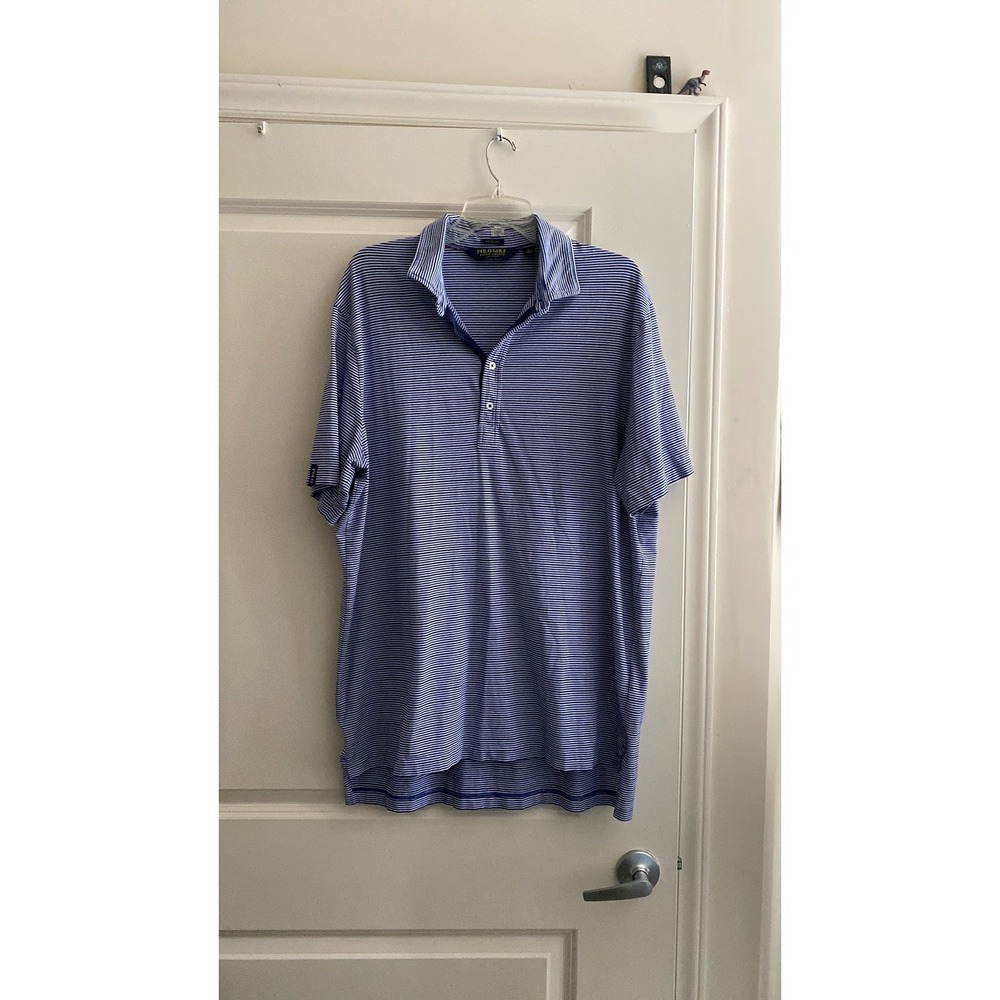 Polo Golf Ralph Lauren Stretch‎ Lisle Striped Golf Polo Shirt Large